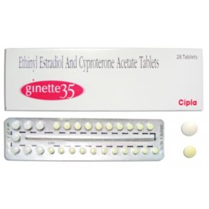 Ethinylestradiol+Cyproterone acetate (GINETTE-35) 0.035mg+2mg Tablet
