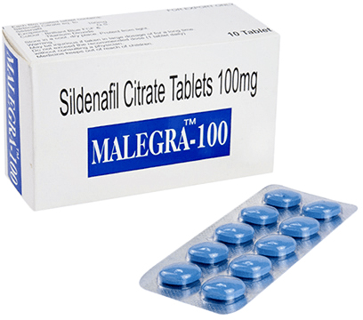 Sildenafil (Malegra 100) 100 mg Tablet