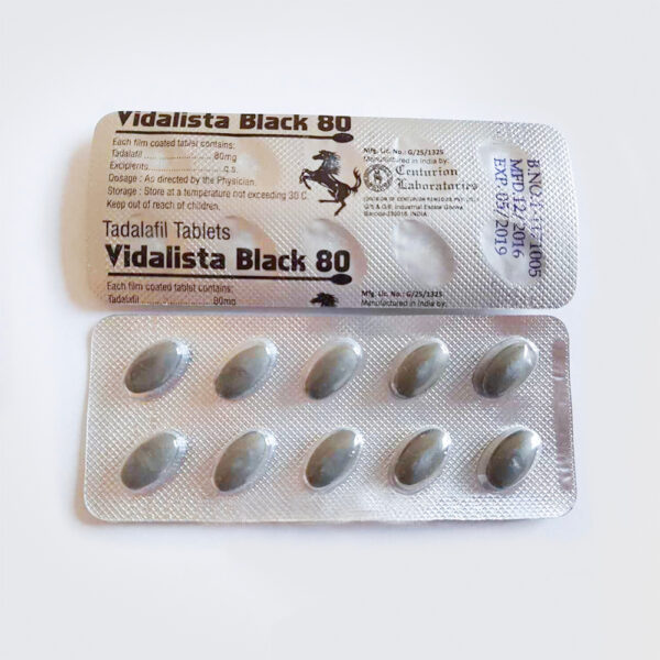Tadalafil (Vidalista Black 80) 80 mg Tabs